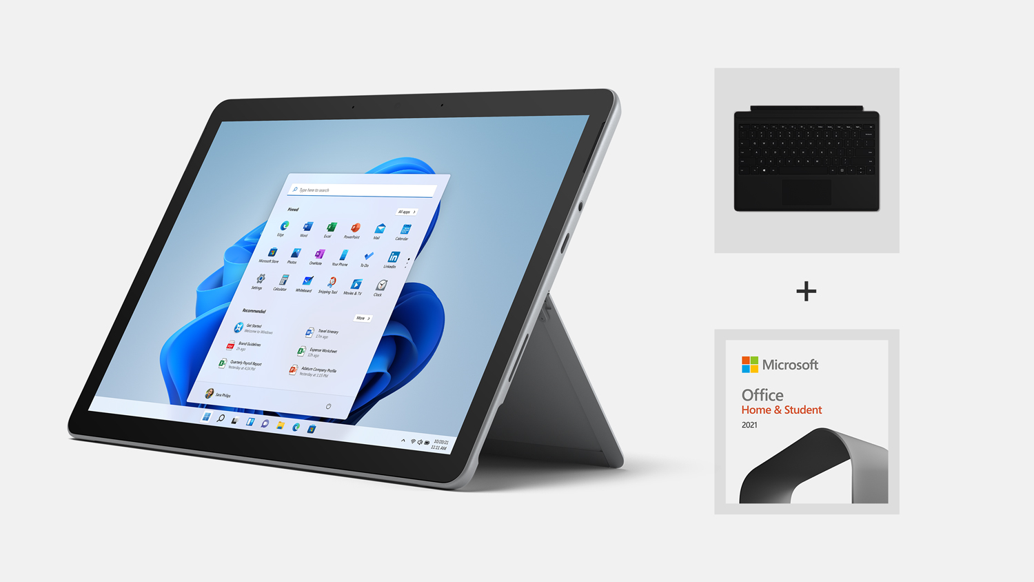 Surface Go 3 Bundle with Surface Go 3, Surface Go Type Cover and Office Home and Student 2021